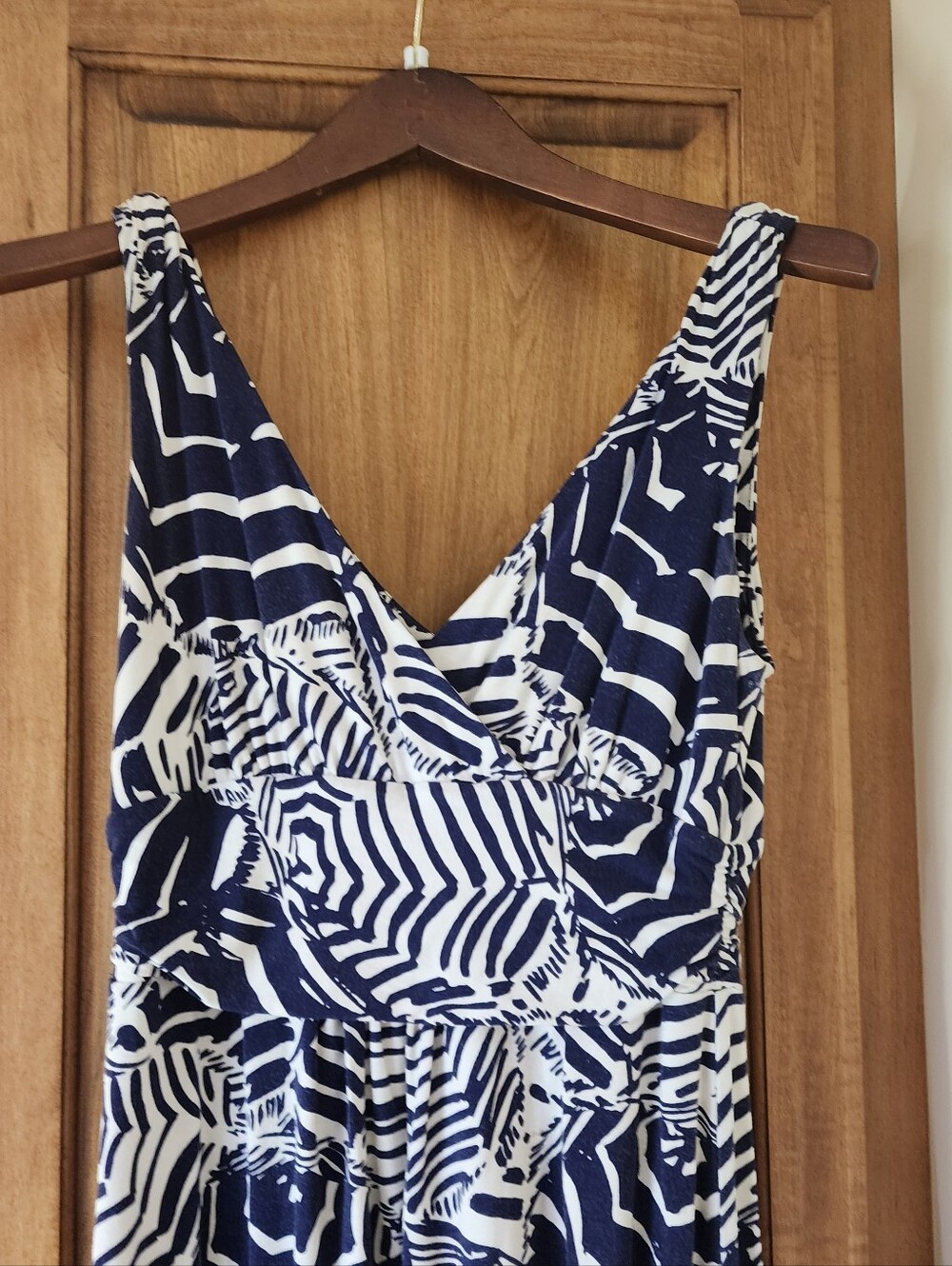 LILLY PULITZER Sloan Oh Cabana Boy Navy White Umbrella Print Maxi Dress Medium - Picture 3 of 8